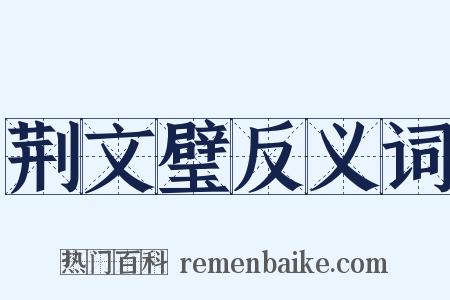 荆文璧反义词是什么意思的图片